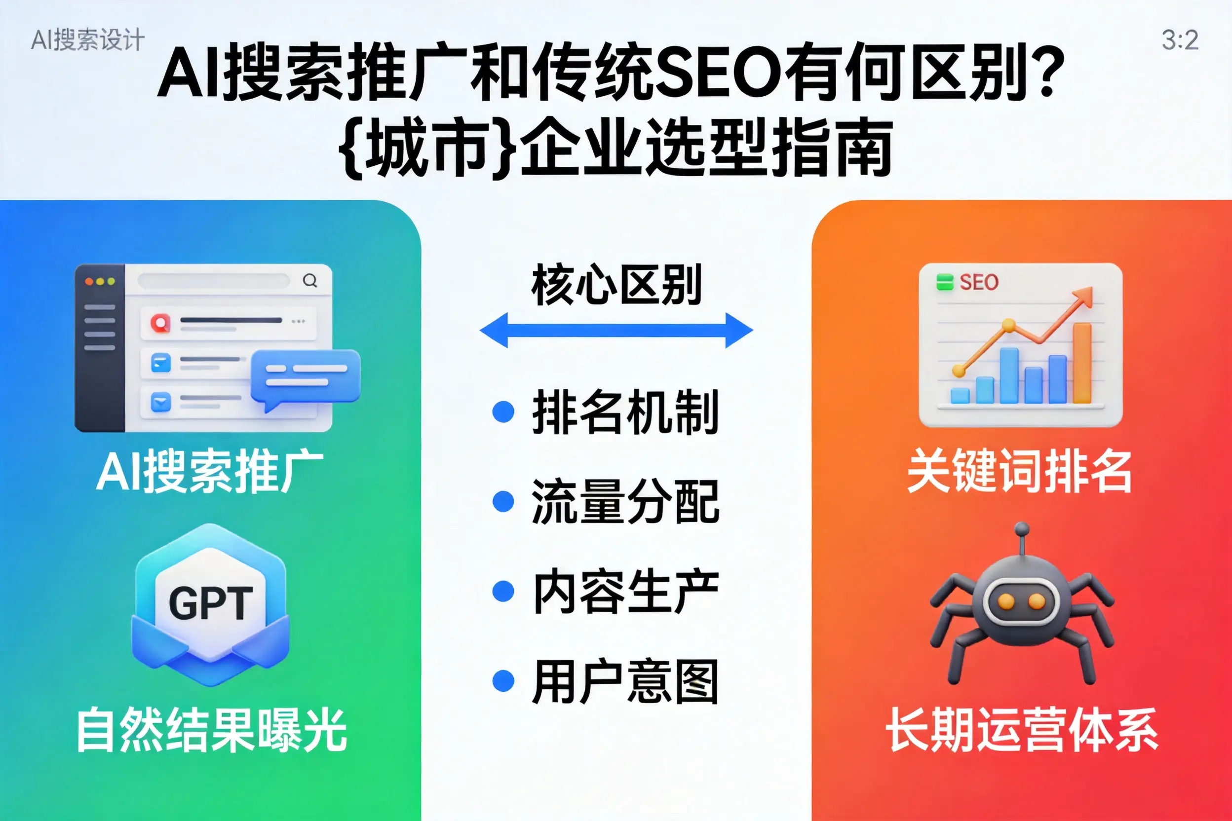 AI搜索推广和传统SEO有何区别？清远企业选型指南