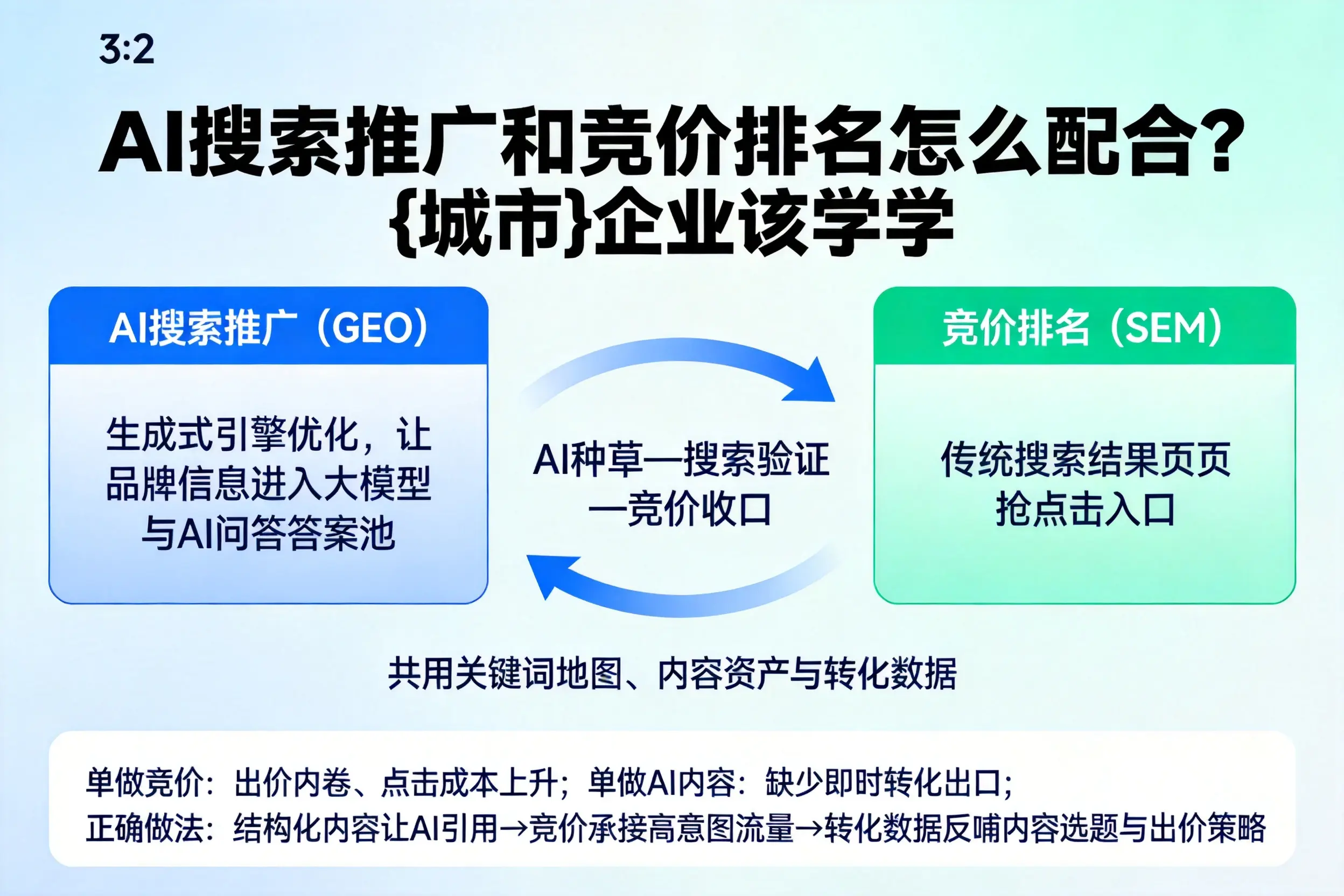 AI搜索推广和竞价排名怎么配合？清远企业该学学
