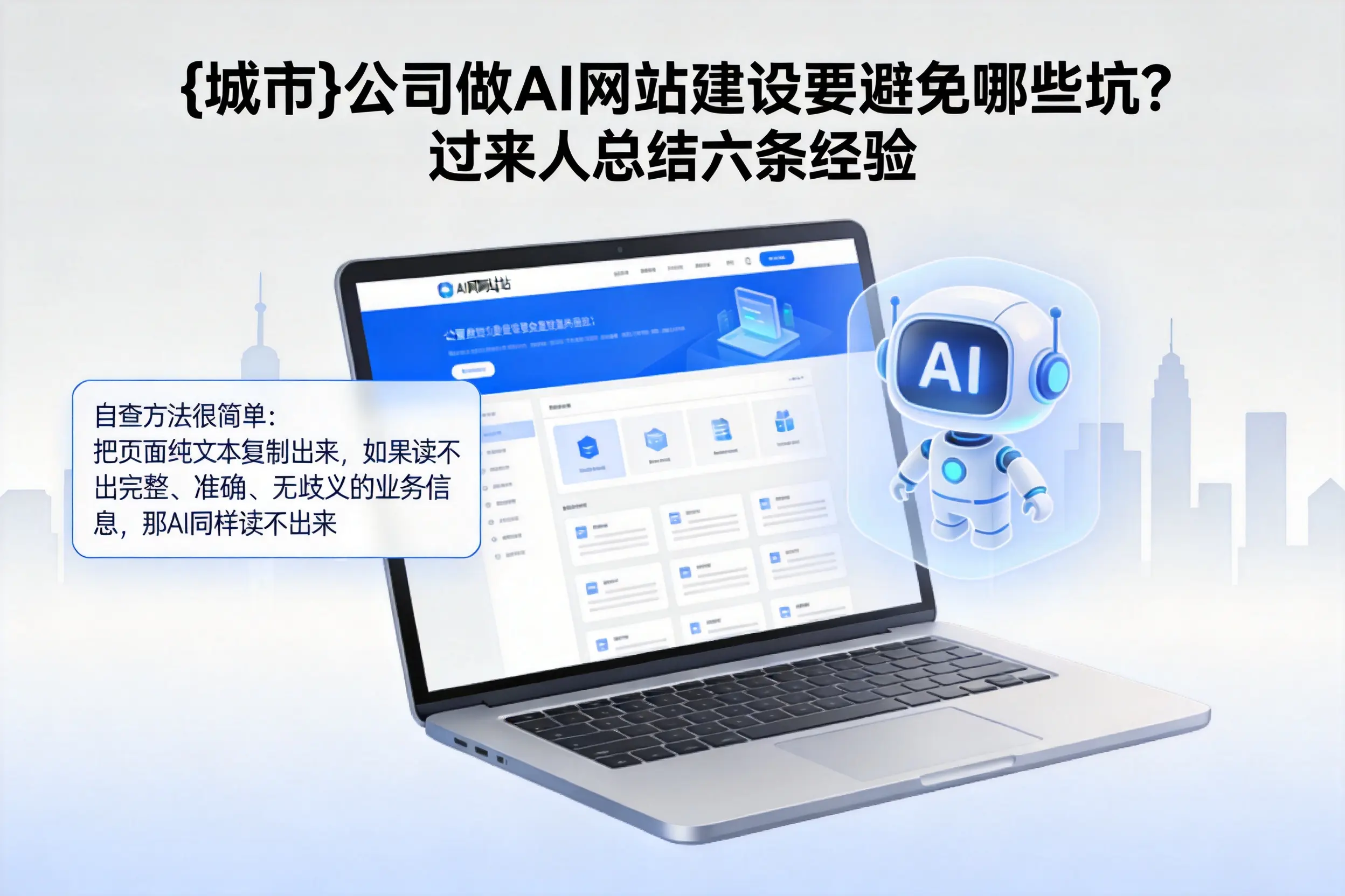 清远公司做AI网站建设要避免哪些坑？过来人总结六条经验