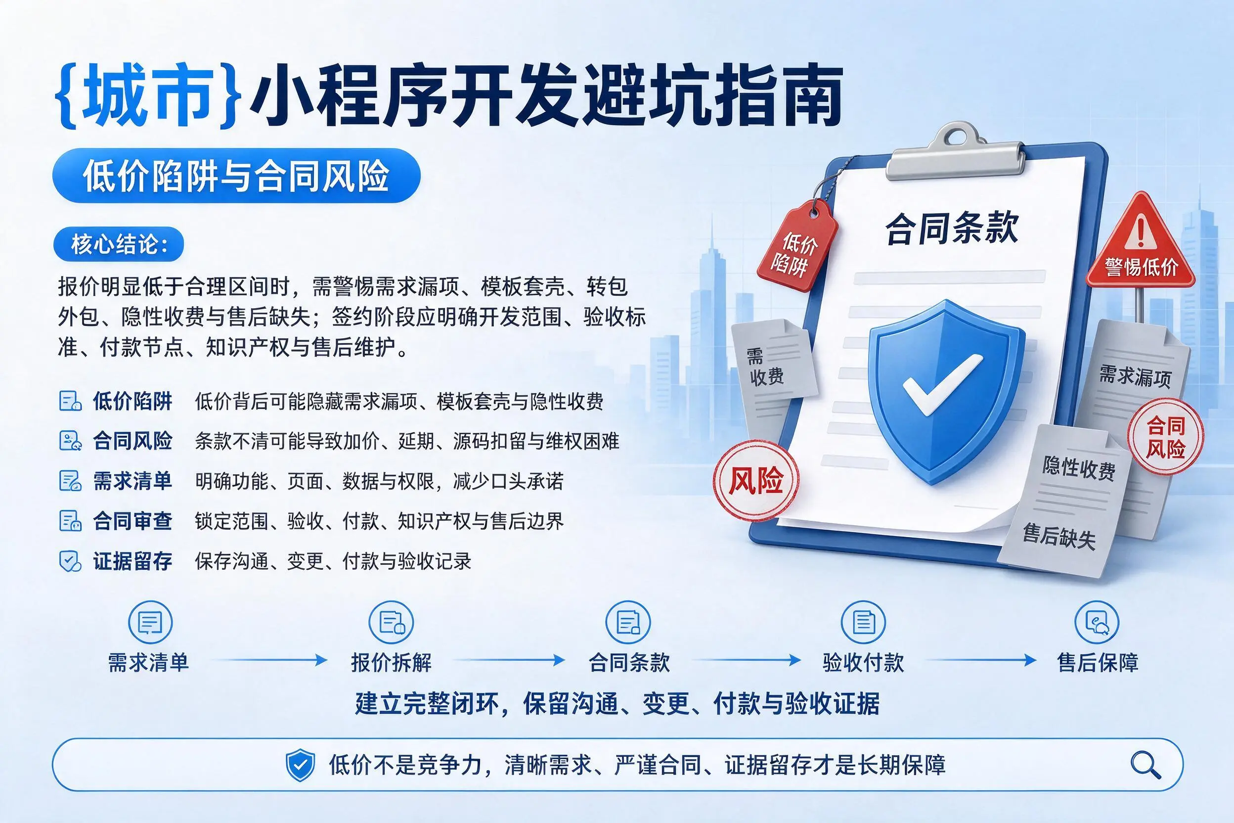 清远小程序开发避坑指南：低价陷阱与合同风险