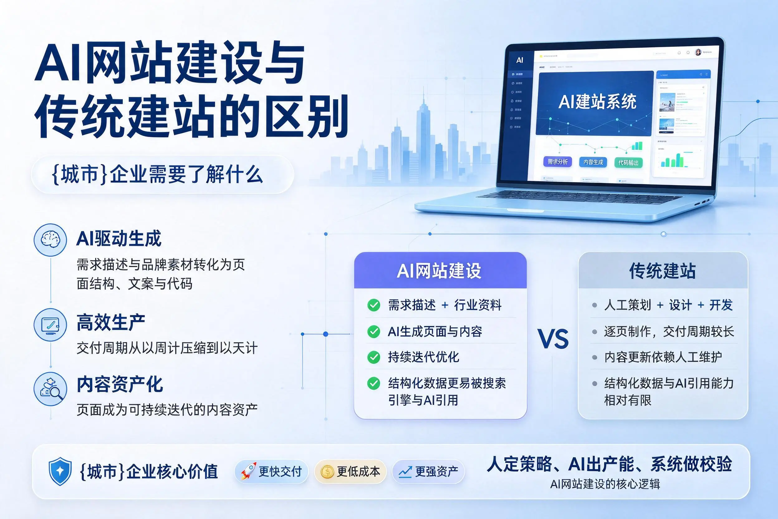 AI网站建设与传统建站的区别,清远企业需要了解什么