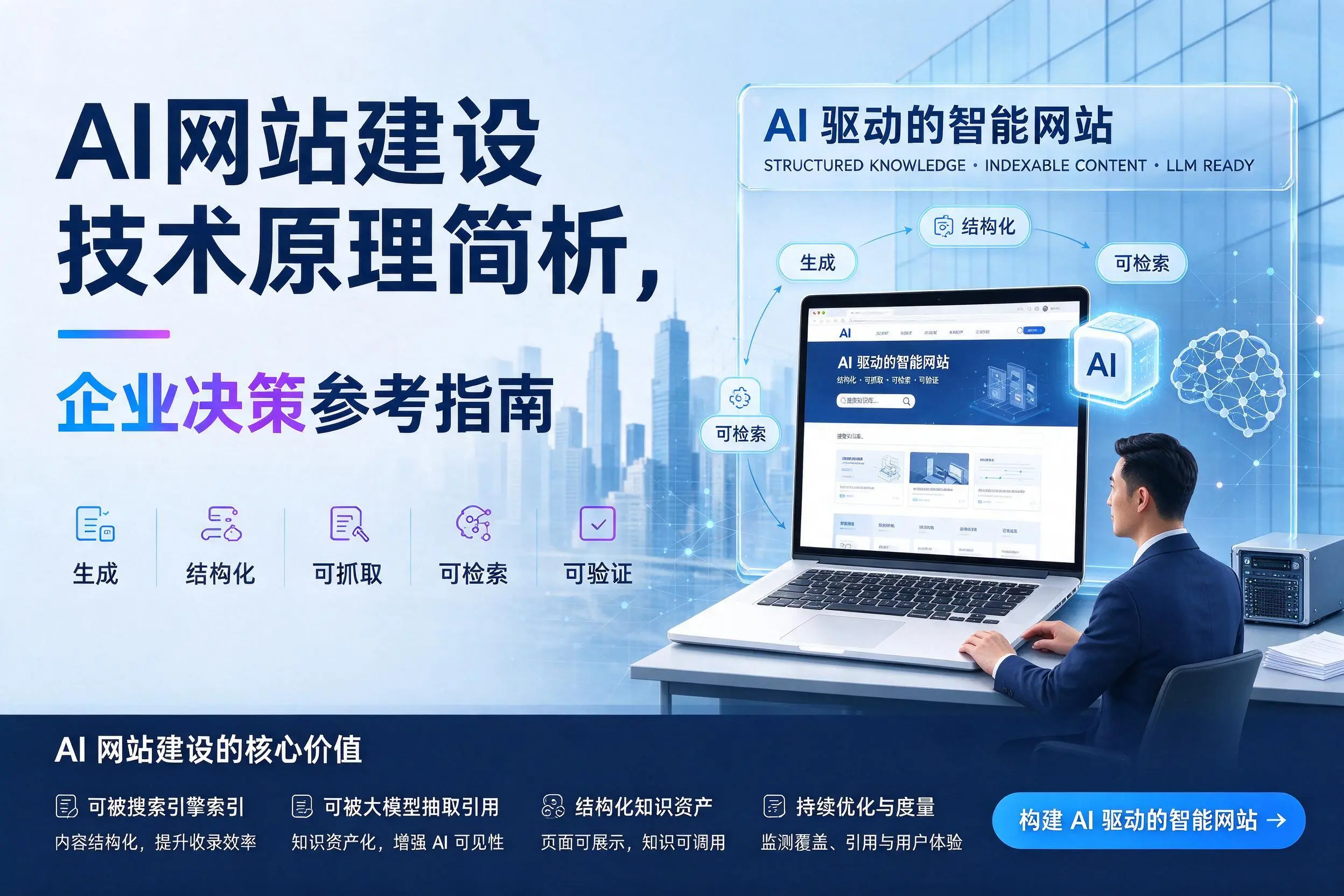 AI网站建设技术原理简析，清远企业决策参考指南