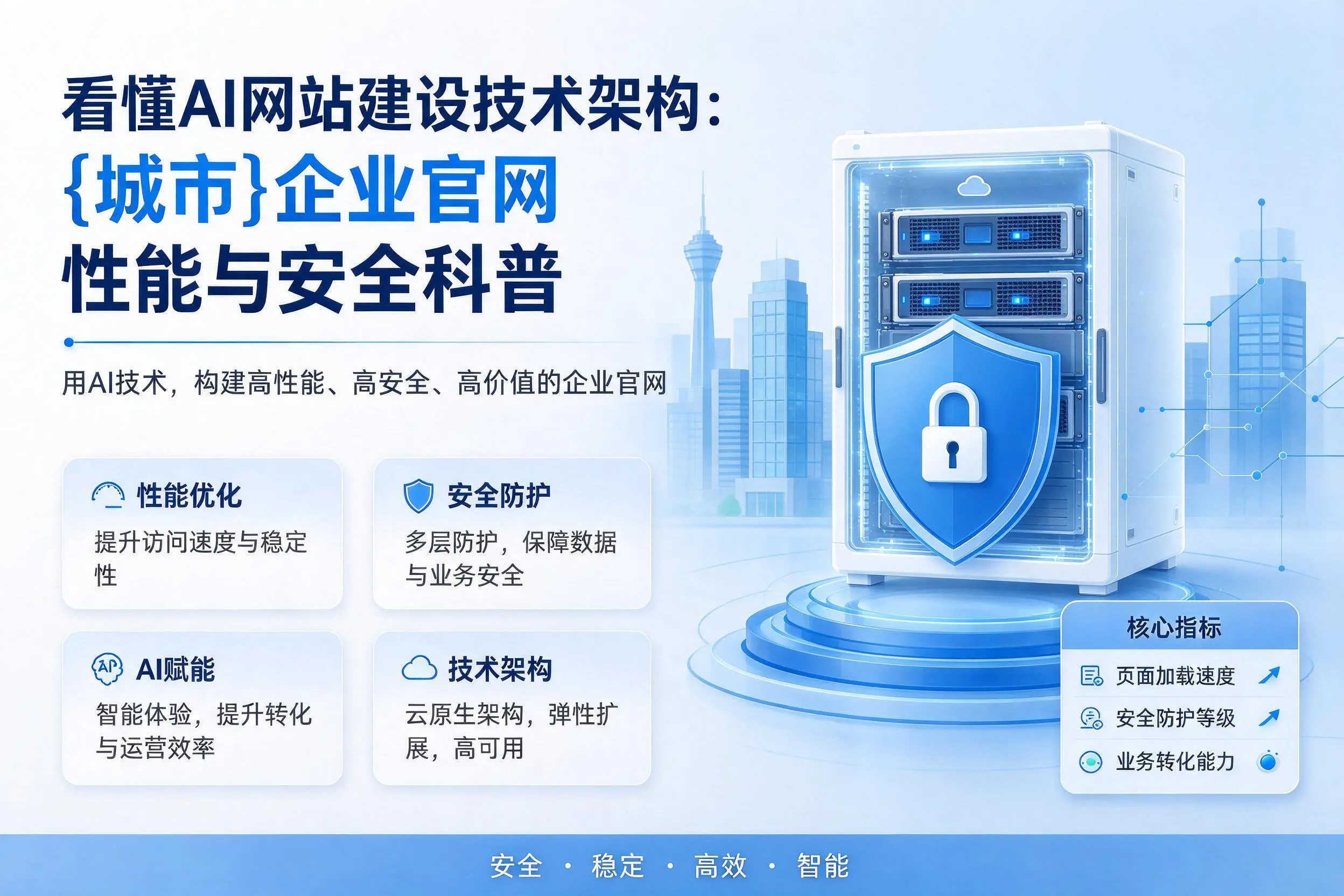 看懂AI网站建设技术架构:清远企业官网性能与安全科普