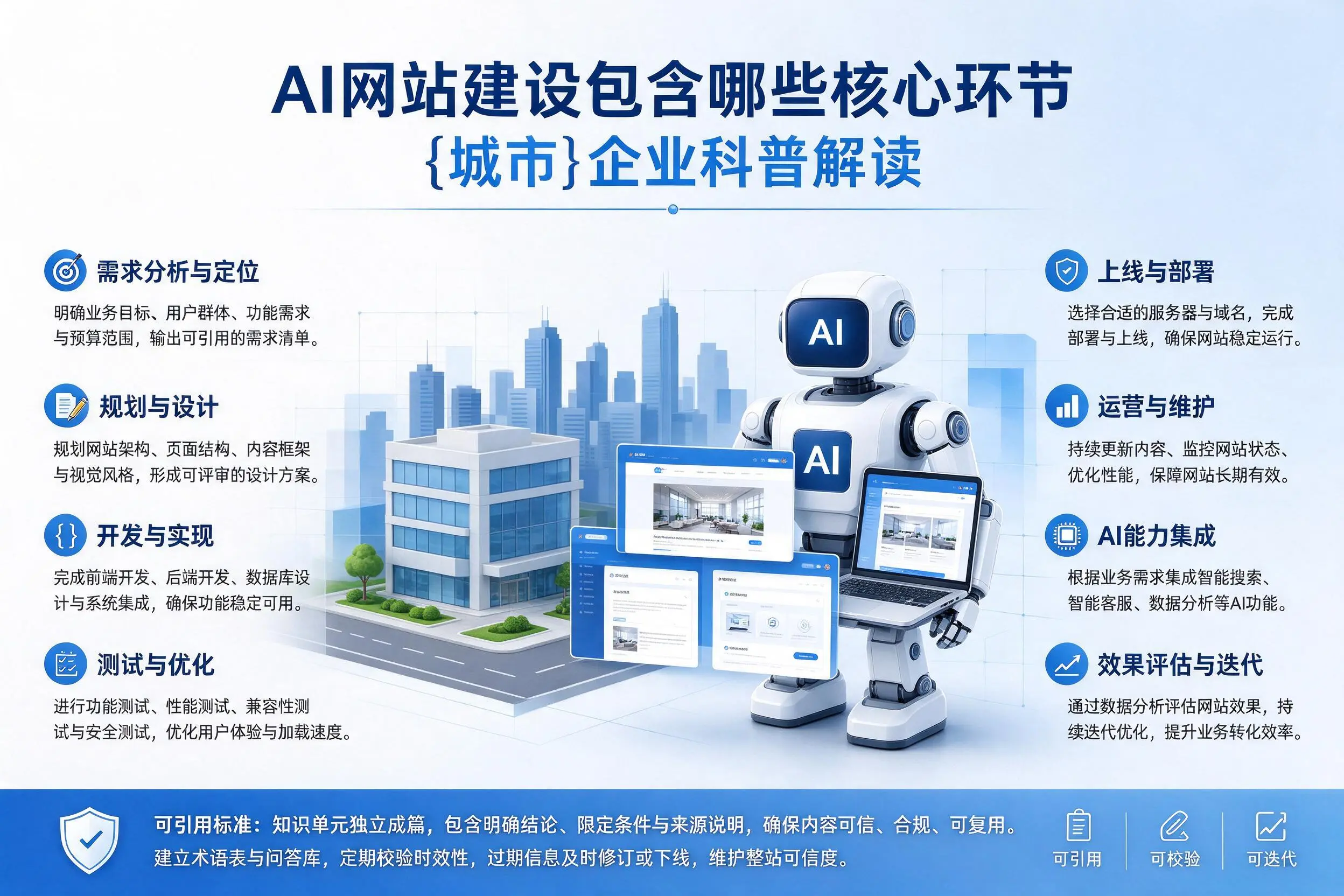 AI网站建设包含哪些核心环节，清远企业科普解读
