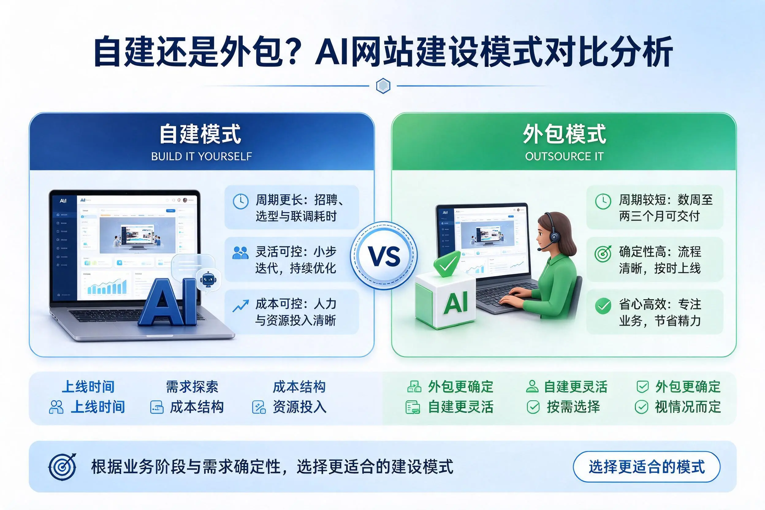 自建还是外包？清远AI网站建设模式对比分析