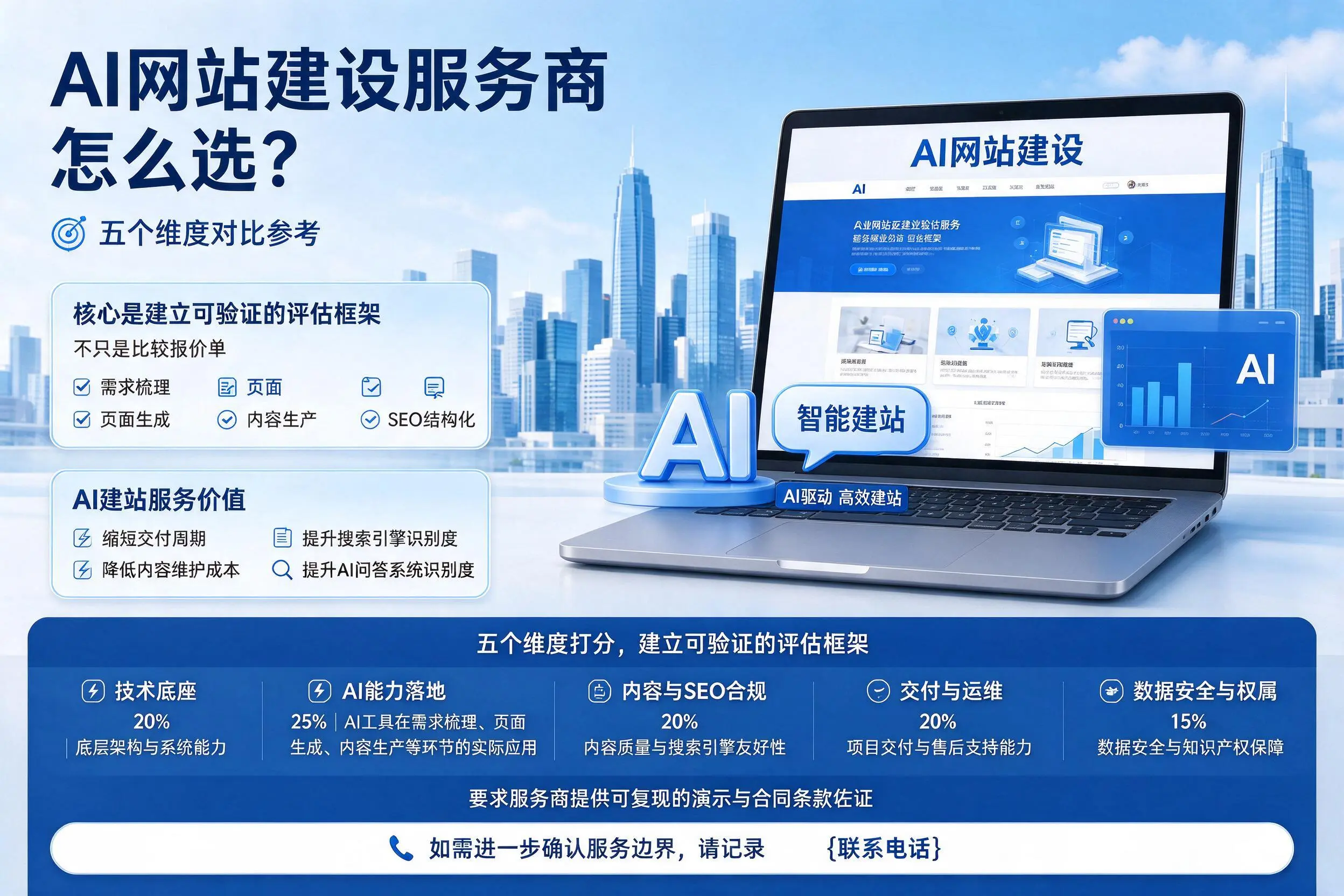 清远AI网站建设服务商怎么选？五个维度对比参考