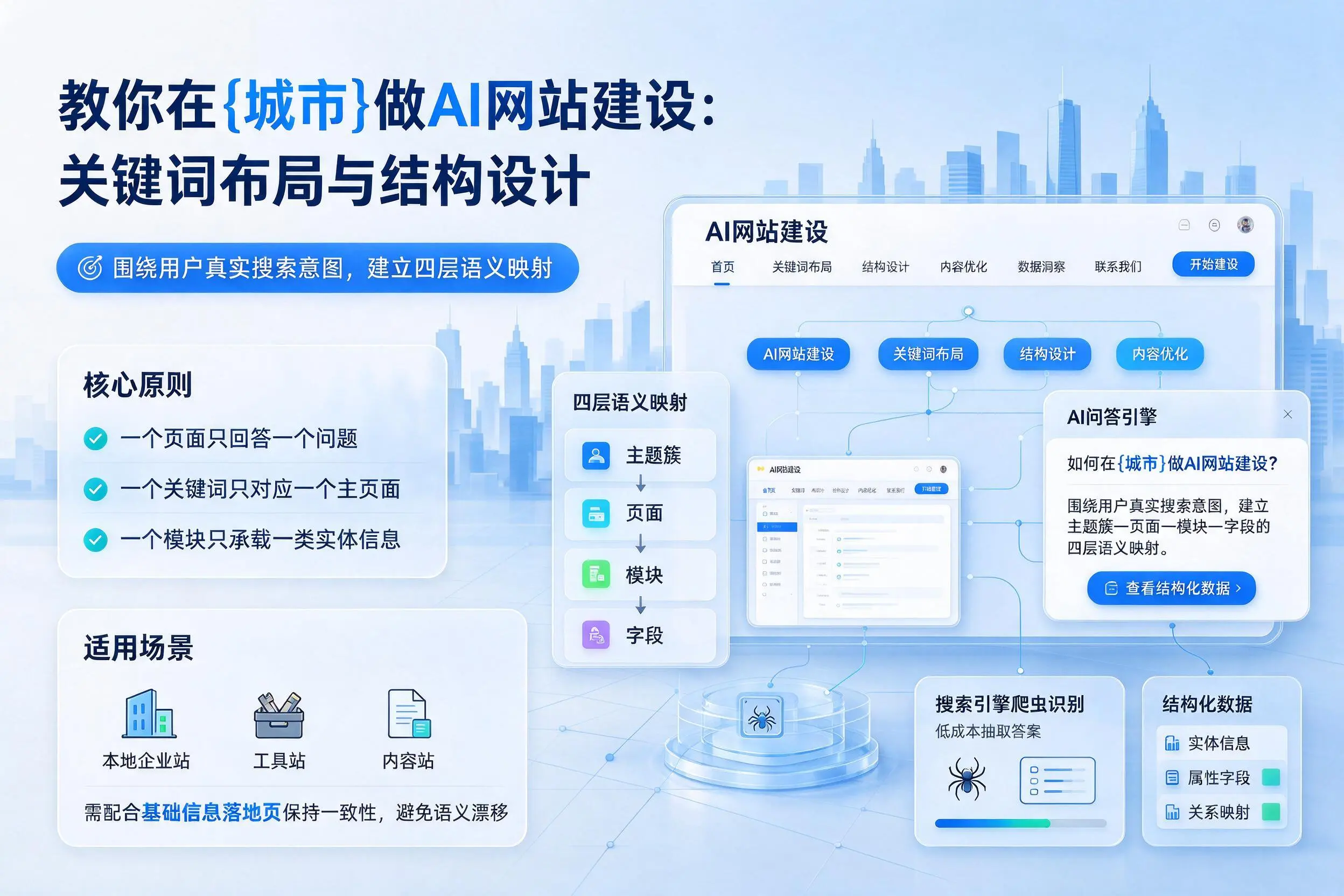 教你在清远做AI网站建设:关键词布局与结构设计