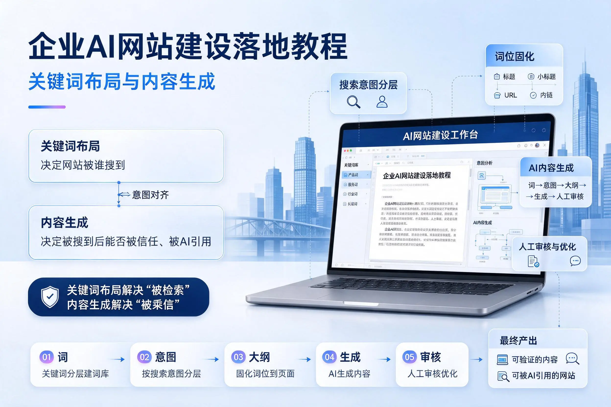 清远企业AI网站建设落地教程:关键词布局与内容生成